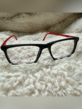 OP glasses made in Italy Classic Black Red Glasses *frames only*